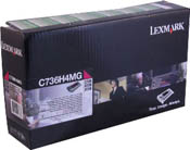 Lexmark C736H4 Magenta Government Hi-Yield Magenta Return Program Tn (OEM)