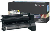 Lexmark C7700YH Yellow Return Program Toner Cartridge 10K Yield (OEM)