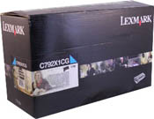 Lexmark C792X1CG Cyan Extra Hi-Yield Cartridge 20k Yield (OEM)