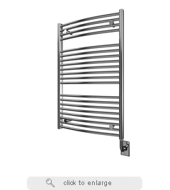 Tuzio Blenheim 23.5" W x 37" H Electric Hardwired Towel Warmer - Chrome