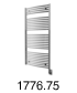 Tuzio Blenheim 23.5" W x 51" H Electric Hardwired Towel Warmer - Chrome