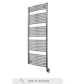 Tuzio Blenheim 23.5" W x 64.5" H Electric Hardwired Towel Warmer - Chrome