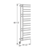 Tuzio Ortona Electric Plug-In 19.5" W x 60.5" H Towel Warmer