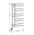 Tuzio Ortona Hydronic 19.5" W x 37" H Towel Warmer
