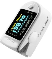 FL350 Fingertip Pulse Oximeter, White, FDA 510(k) cleared