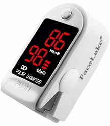 FL400 Fingertip Pulse Oximeter, White, FDA 510(k) cleared