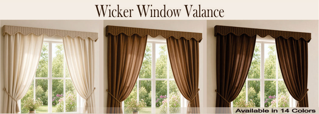 5 Foot Wicker Valance