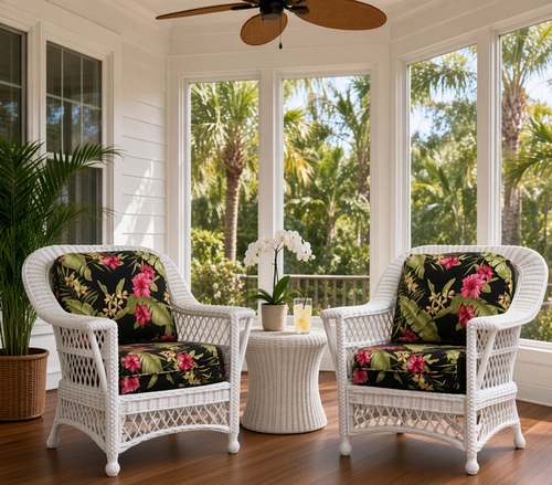 Bar Harbor Wicker Arm Chair