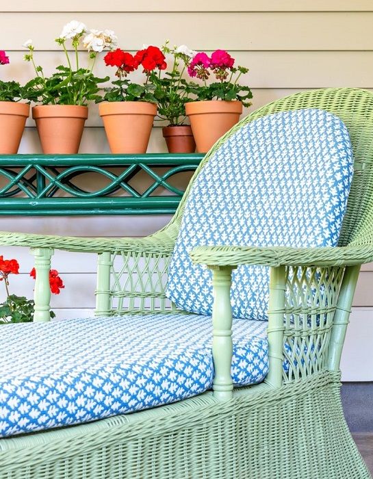 Beach House Indoor Wicker Chaise Lounge Chair