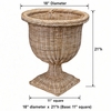 Braided Square Wicker Urn