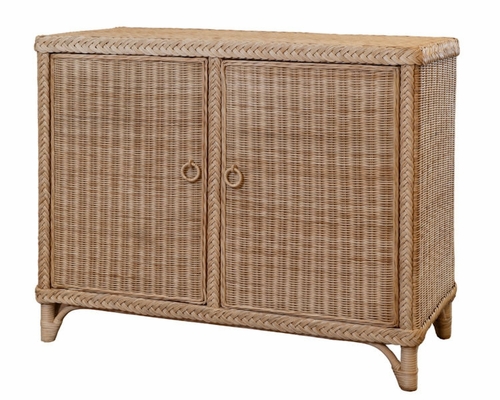 Braided Wicker Cabinet