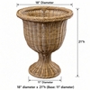 Braided Wicker Urn