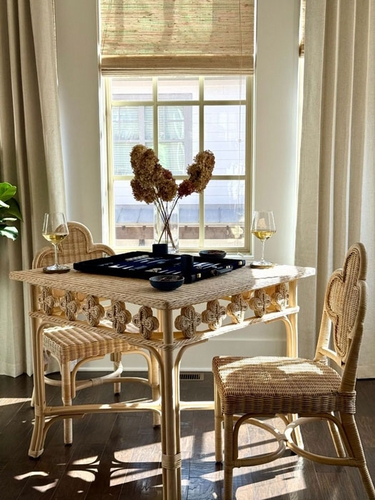 Clover Rattan Game Table