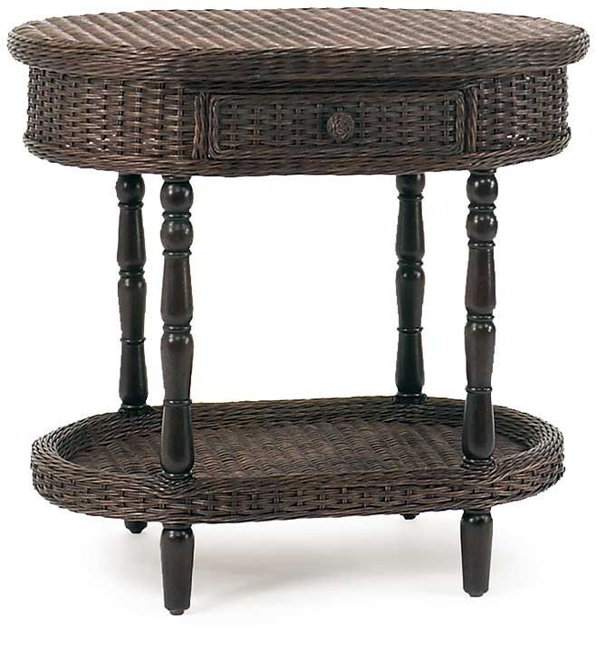 7512 Wicker Drum Table