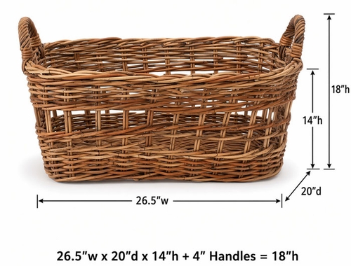 European Rattan Market Basket