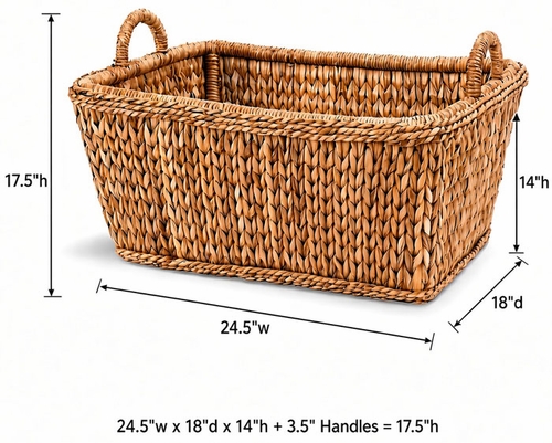 European Wicker Market Basket
