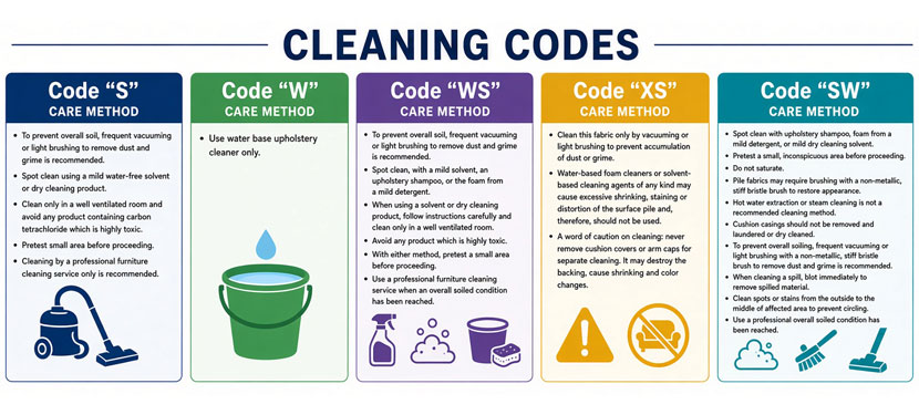 Fabric Cleaning Codes