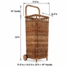 French Country Market Rattan Basket Cart