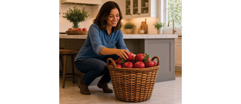 French Country Rattan Baskets