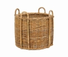 French Country Rattan Fireplace Basket