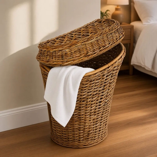 French Country Rattan Laundry Hamper