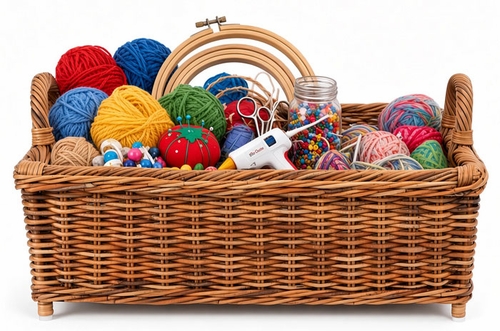French Country Rattan Loft Basket