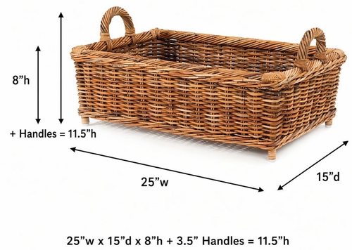 French Country Rattan Loft Basket