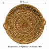 French Country Round Rattan Tray