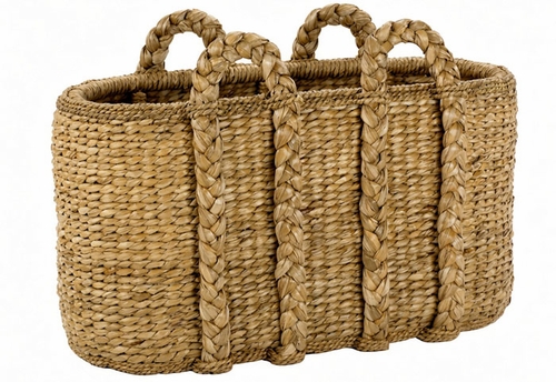 Large Oval Sweater Weave Log Basket