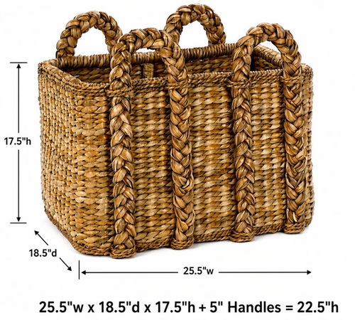 Large Rectangular Rush Basket