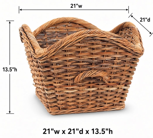 Laurel Rattan Basket