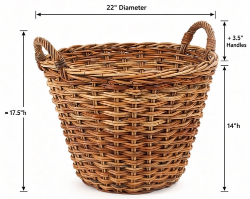 Produce Rattan Basket