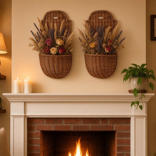 Provence Rattan Wall Basket