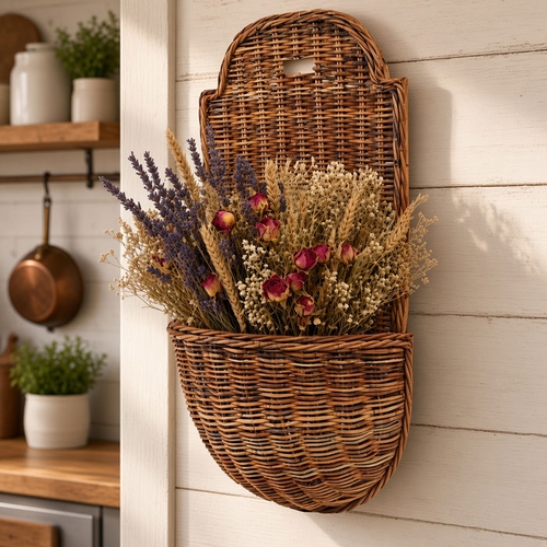 Provence Rattan Wall Basket