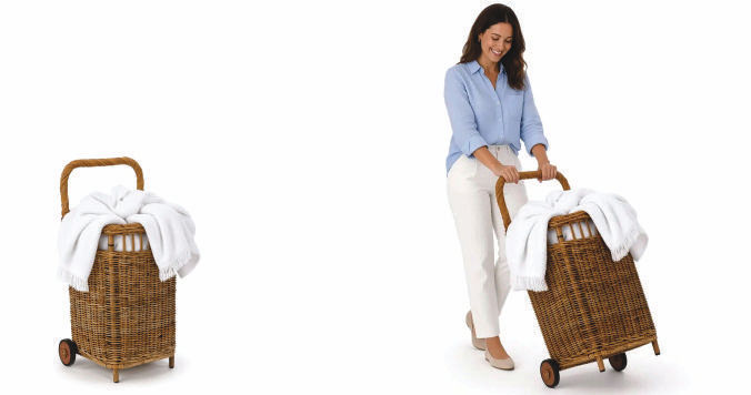 Rattan Basket Carts