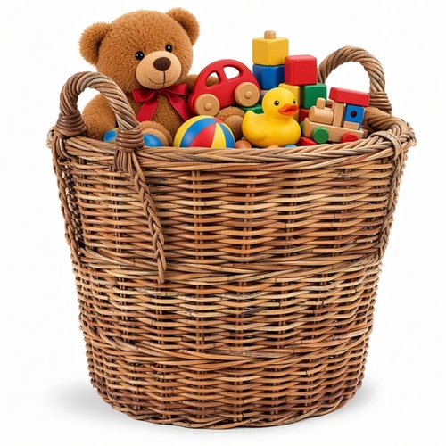 Rattan Log Basket