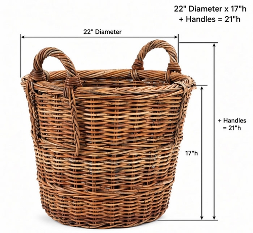 Rattan Log Basket