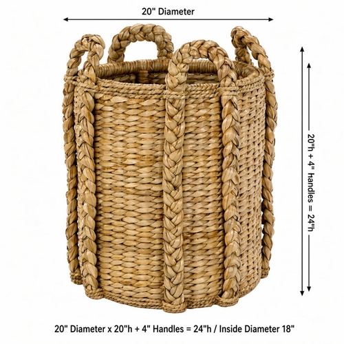 Rush Wicker Log Basket