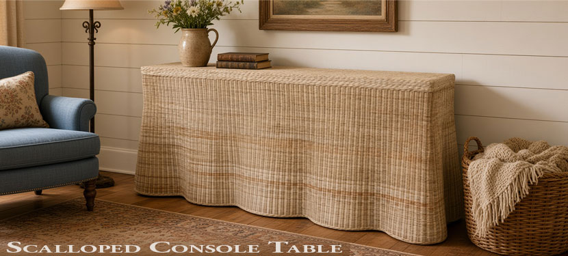 Scalloped Console Table