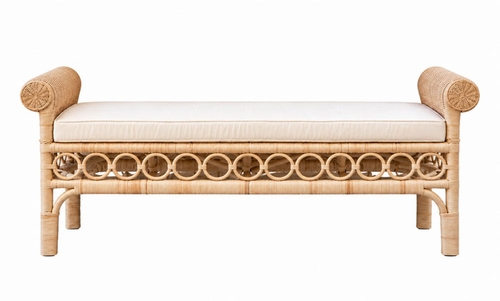 Somerset Rattan Bench