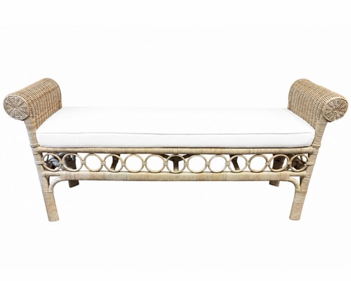 Somerset Rattan Bench