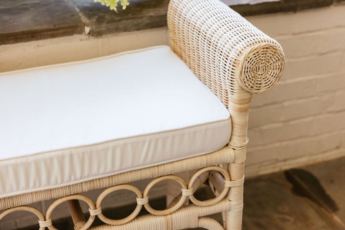 Somerset Rattan Bench