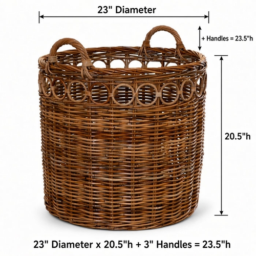 Somerset Round Rattan Basket