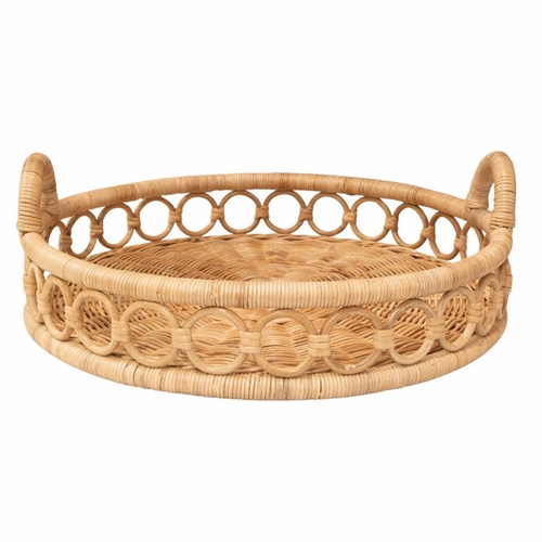 Somerset Round Rattan Tray