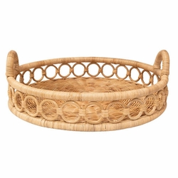Somerset Round Rattan Tray