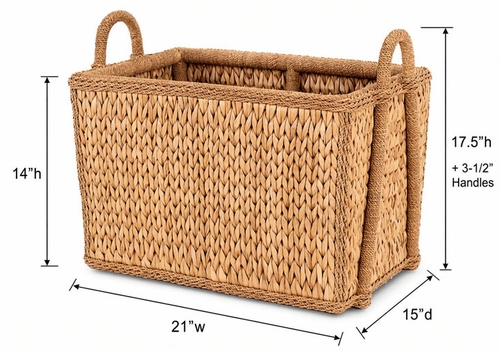 Sweater Weave Mud Room Wicker Basket