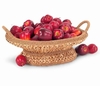 Sweater Weave Wicker Compote Basket