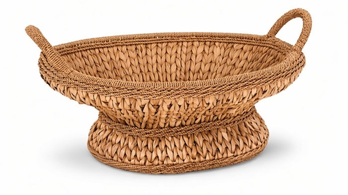 Sweater Weave Wicker Compote Basket