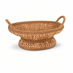 Sweater Weave Wicker Compote Basket
