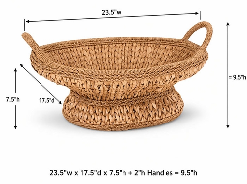 Sweater Weave Wicker Compote Basket